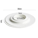 Sophisticated Double-Walled White Ceramic Plate