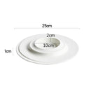 Sophisticated Double-Walled White Ceramic Plate