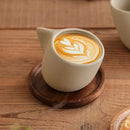 Speckled Ceramic Coffee Cup, Sculpted Handle, for Cappuccino and Latte