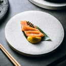 Stone Grey Textured Ceramic Flat Plate