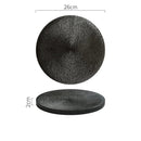 Stone Grey Textured Ceramic Flat Plate