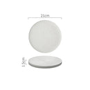 Stone Grey Textured Ceramic Flat Plate