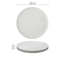 Stone Grey Textured Ceramic Flat Plate
