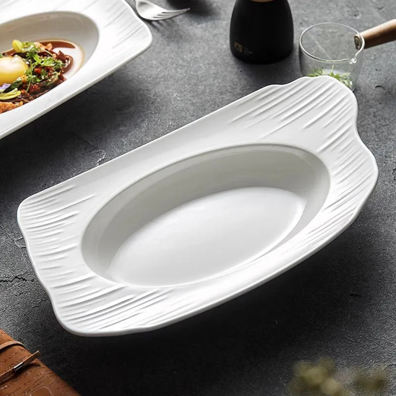 Stylish Oval Ceramic Plate