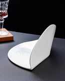 Stylish Triangular Grooved Ceramic Plate