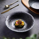 Textured Black Ceramic Bowl