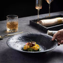 Textured Black Ceramic Bowl