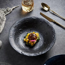 Textured Black Ceramic Bowl