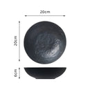 Textured Black Ceramic Bowl
