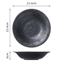 Textured Black Ceramic Bowl
