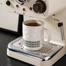 Textured Ceramic Coffee Mug, Crystal Embellished, Tall