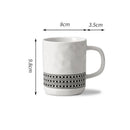 Textured Ceramic Coffee Mug, Crystal Embellished, Tall