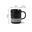 Textured Ceramic Coffee Mug, Crystal Embellished, Tall