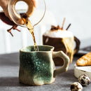 Textured Ceramic Mug, Square, for Coffee and Tea