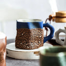 Textured Ceramic Mug, Square, for Coffee and Tea
