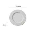 Textured Ceramic Plate with Ripple Rim