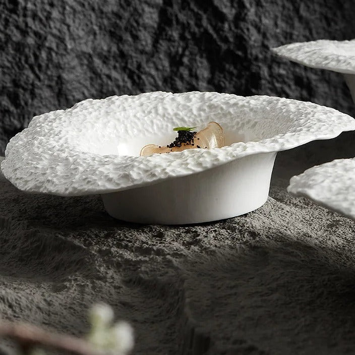 Textured Ceramic Serving Bowl