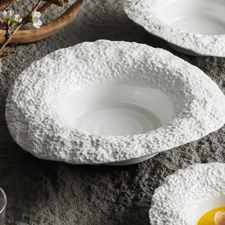 Textured Ceramic Serving Bowl