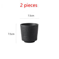 2 Pieces Textured Ceramic Tea Cup, Handleless, Artisan Finish
