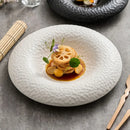 Textured Hammered Ceramic Plate For Modern Fine Dining