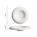 Textured Hammered Ceramic Plate For Modern Fine Dining