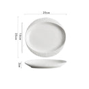 Textured Rim White Ceramic Dinner Plate Enhance Your Dining Experience