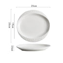 Textured Rim White Ceramic Dinner Plate Enhance Your Dining Experience