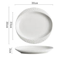 Textured Rim White Ceramic Dinner Plate Enhance Your Dining Experience
