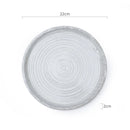 Textured Ripple-Pattern Ceramic Plate