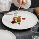 Textured Round Ceramic Plate for Elegant Dining
