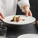 Textured Round Ceramic Plate for Elegant Dining