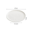 Textured Round Ceramic Plate for Elegant Dining
