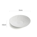 Textured White Artisan Plate