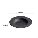 Textured White Ceramic Deep Plate