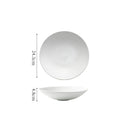 Textured White Ceramic Deep Soup Plate