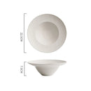Textured White Ceramic Soup Plate