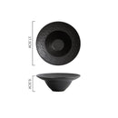 Textured White Ceramic Soup Plate