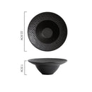 Textured White Ceramic Soup Plate