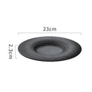 Textured White Wide Rim Ceramic Plate