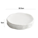 Thick White Ceramic Presentation Plate