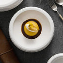 Tire Textured Ceramic Bowl, Round, for Desserts and Appetizers