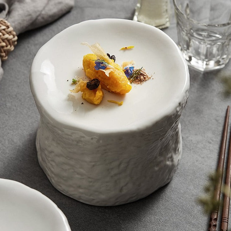 Unique Ceramic Tableware Irregular Solid Color Plate