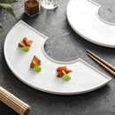 Unique Crescent-Shaped Presentation Plate for Modern Dining