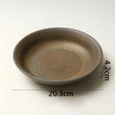 Vintage Matte Ceramic Coupe Plate