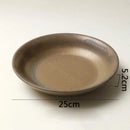 Vintage Matte Ceramic Coupe Plate