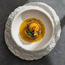 Volcanic Rock Inspired Ceramic White Bowl