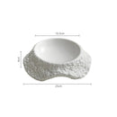 Volcanic Rock Inspired Ceramic White Bowl