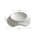 Volcanic Rock Inspired Ceramic White Bowl