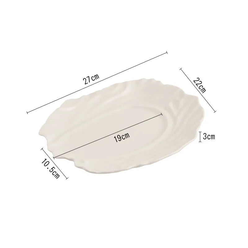 Wave-Inspired Fine Dining Ceramic Plate