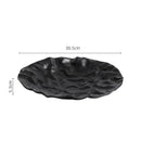 Wavy Rim White Ceramic Plate for Artistic Food Presentation